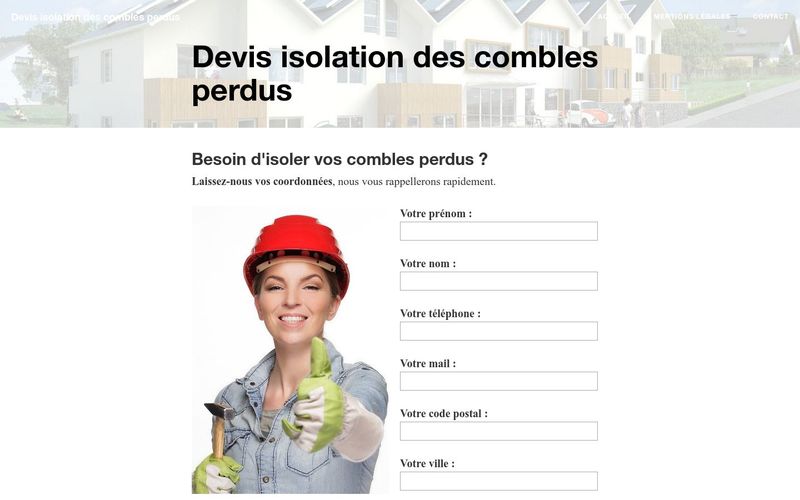 Devis isolation des combles perdus